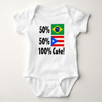 50% Brazilian 50% Puertorican 100% Cute Baby Bodysuit