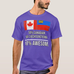 50 Canadian 50 Liechtensteiner 100 Awesome Gift fo T-Shirt