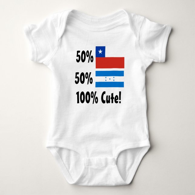50% Chilean 50% Honduran 100% Cute Baby Bodysuit (Front)