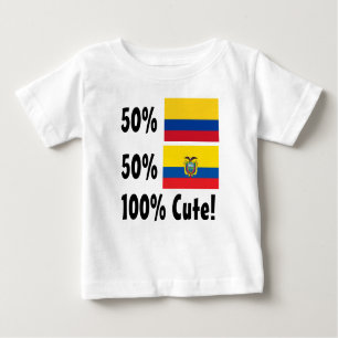 50% Colombian 50% Ecuadorian 100% Cute Baby T-Shirt