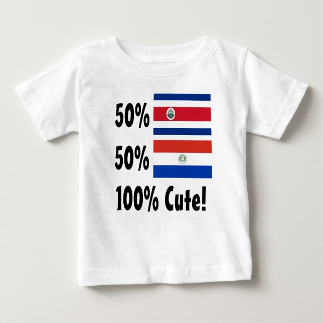 50% Costa Rican 50% Paraguayan 100% Cute Baby T-Shirt (Front)