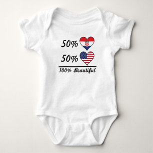 50% Croatian 50% American 100% Beautiful Baby Bodysuit