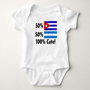 50% Cuban 50% Honduran 100% Cute Baby Bodysuit