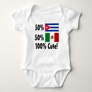 50% Cuban 50% Mexican 100% Cute! Baby Bodysuit