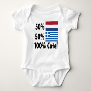 50% Dutch 50% Greek 100% Cute Baby Bodysuit