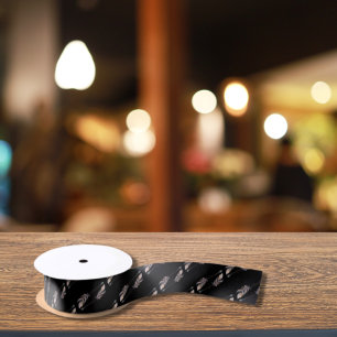 50 & Fabulous 50th Birthday Boho Feathers Satin Ribbon