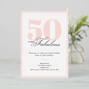 50 & Fabulous 50th Birthday Invitation