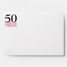 50 & Fabulous 50th Birthday Return Address Printed