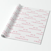 50 & Fabulous Birthday Pink Text Wrapping Paper