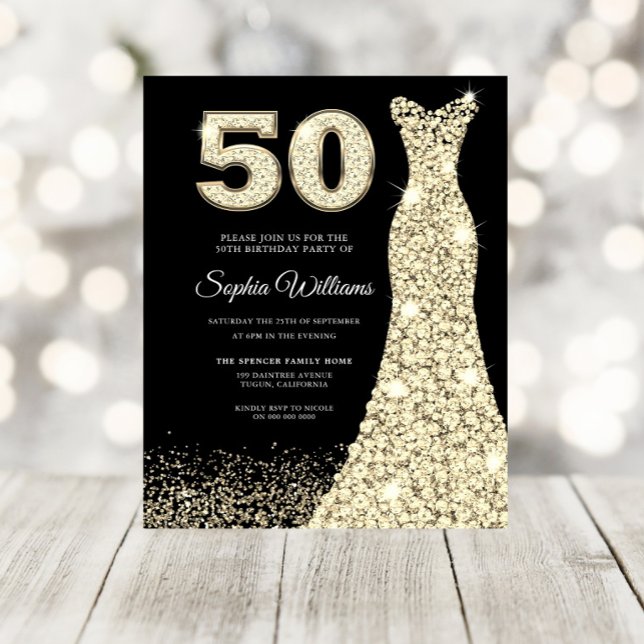 50 & Fabulous!! Budget 50th Birthday Party Invite (Creator Uploaded)