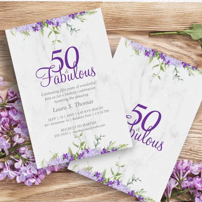 50 & fabulous Floral Watercolor Purple Shades (Creator Uploaded)