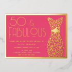 50 & Fabulous! Hot Pink 50th Birthday Party Gold
