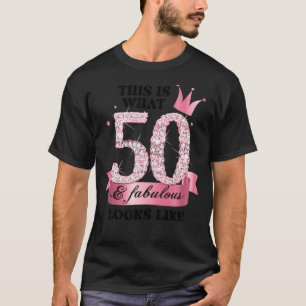50 & Fabulous I Pink White Party Group Candid Phot T-Shirt