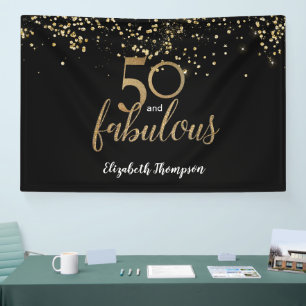 50 & Fabulous Personalised 50th Birthday Banner