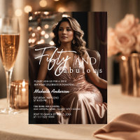 50 & Fabulous Photo Rose Gold 50th Birthday