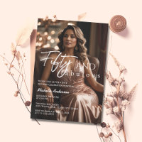 50 & Fabulous Photo Rose Gold 50th Birthday