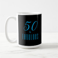 50 & Fabulous Sky Blue Black