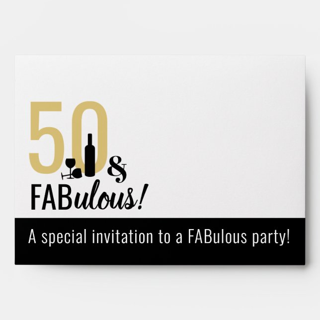 50 & Fabulous Special Invitation Envelope (Front)