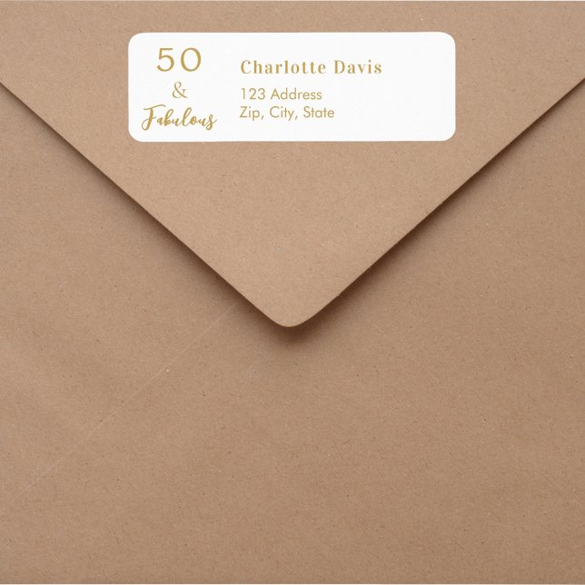 50 Fabulous white gold Return Address Label (Creator Uploaded)