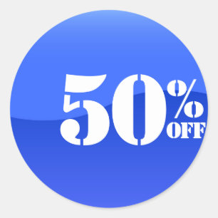 50% Fifty Percent OFF Discount Sale Sticker