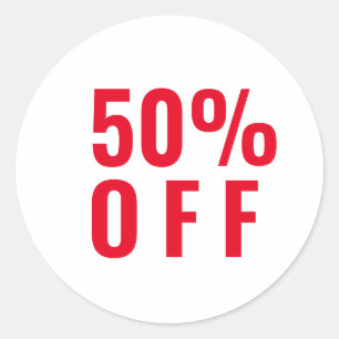 50% Fifty Percent OFF Discount Sale Sticker