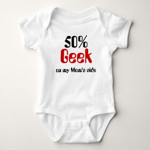 50% Geek On Mum's Side Baby Shirt