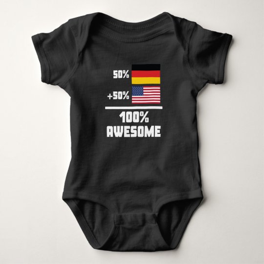 50% German 50% American 100% Awesome Baby Bodysuit