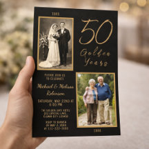 50 Golden Years 50th Wedding Anniversary Gold