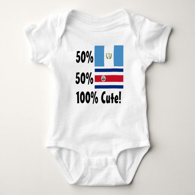 50% Guatemalan 50% Costa Rican 100% Cute Baby Bodysuit (Front)