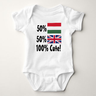 50% Hungarian 50% British 100% Cute Baby Bodysuit