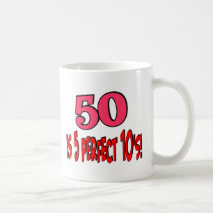 50 is 5 perfect 10s (PINK) Coffee Mug