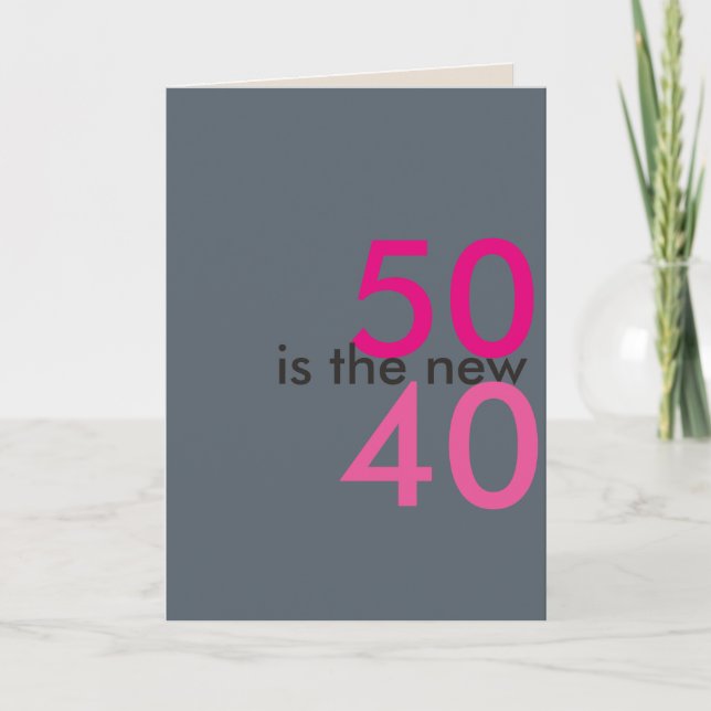 50 is the new 40, hoo-ray for crap birthday card (Front)