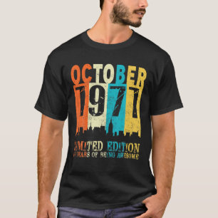 50 Limited Edition, Made In October 1971 50Th Birt T-Shirt