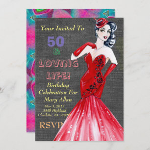50 & Loving Life Party Invitations