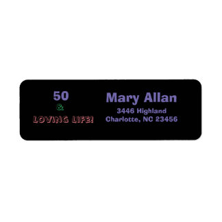 50 & Loving Life Return Address Labels