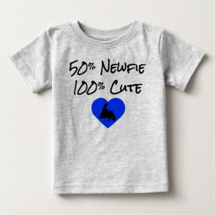 50% Newfie - 100% Cute (blue) Baby T-Shirt