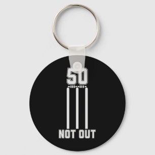 50 Not Out Cricket Jersey 50 Runs Cricket 50th Bir Key Ring