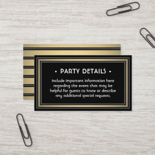 50 Pack Details Enclosure Elegant Black & Gold Business Card