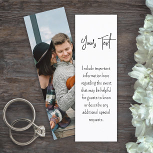 50 Pack of Mini Bookmarks Wedding Enclosure Cards