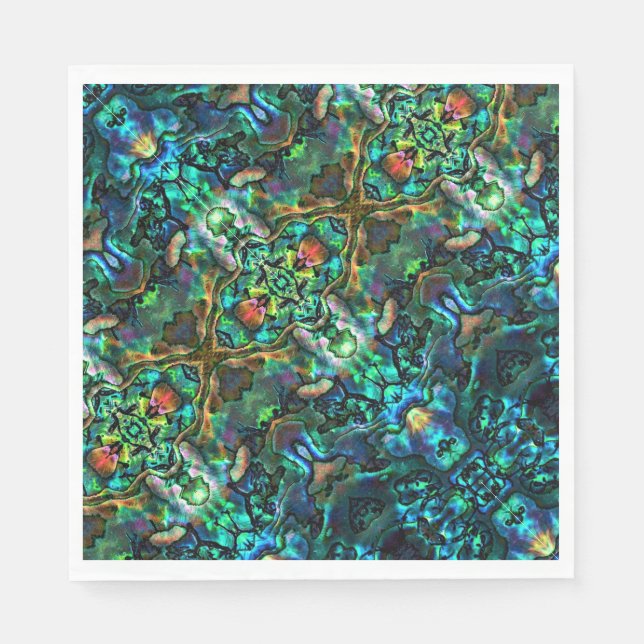 50 Paper Napkins Abalone (Front)