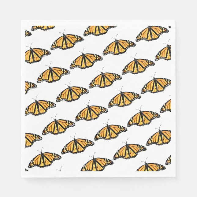 50 Paper Napkins Monarch Butterflies (Front)