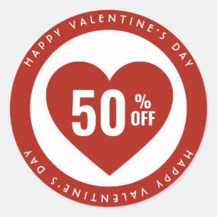 50% Percent OFF Discount Sale Classic Round Sticker