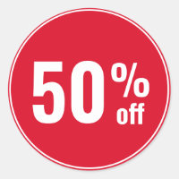 50 Percent off Discount Sale