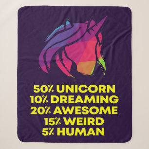 50 Percent Unicorn 20 Blanket