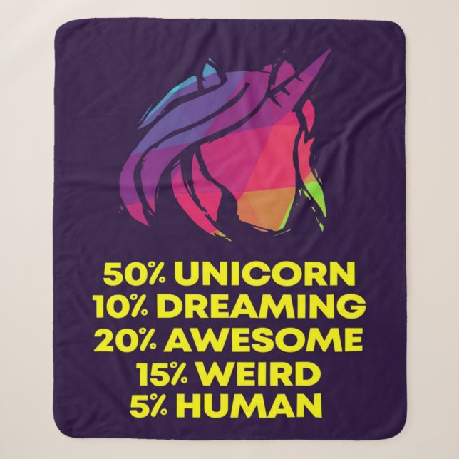 50 Percent Unicorn 20 Blanket (Front)