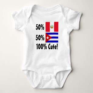 50% Peruvian 50% Cuban 100% Cute Baby Bodysuit