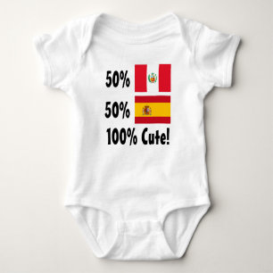 50% Peruvian 50% Spanish 100% Cute Baby Bodysuit