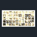 50 Photo Collage Personalized (Sepia) Poster<br><div class="desc">Create a Photo Collage Personalized poster from Ricaso - add 50 individual photos to make a photo collage</div>