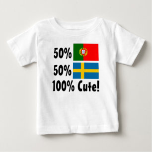 50% Portuguese 50% Swedish 100% Cute Baby T-Shirt