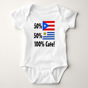 50% Puerto Rican 50% Uruguayan 100% Cute Baby Bodysuit